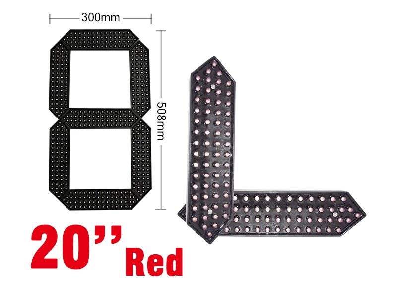 1 20 Inch Red Color 7 Seven Segment LED Digital Number Display Module