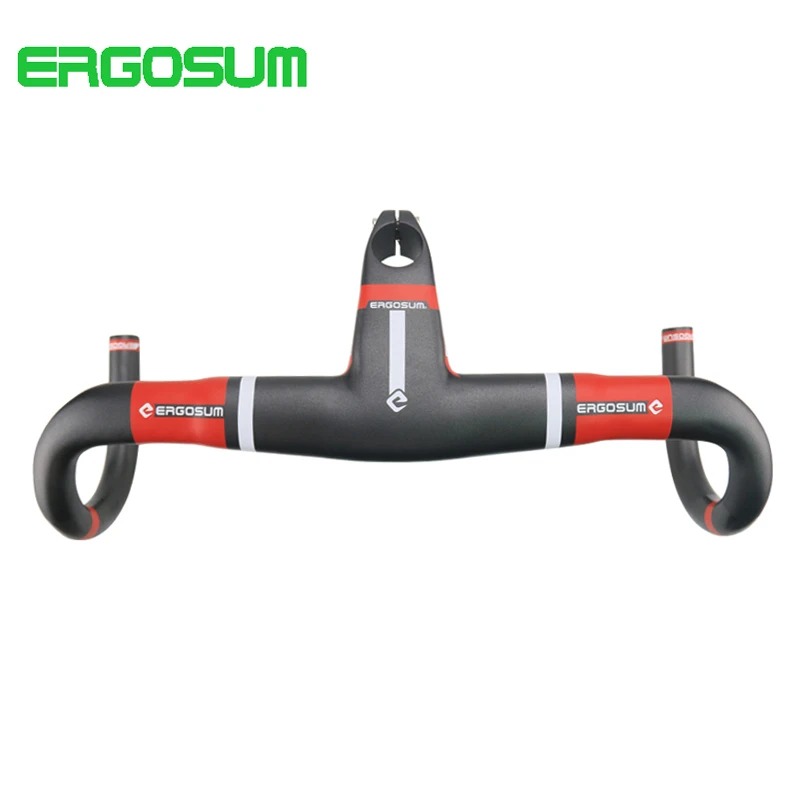 Ergosum углеродный шоссейный велосипед 400/420/440 мм UD матовый Интегрированный руль со стволом, черный углеродный руль для шоссейного велосипеда, руль для
