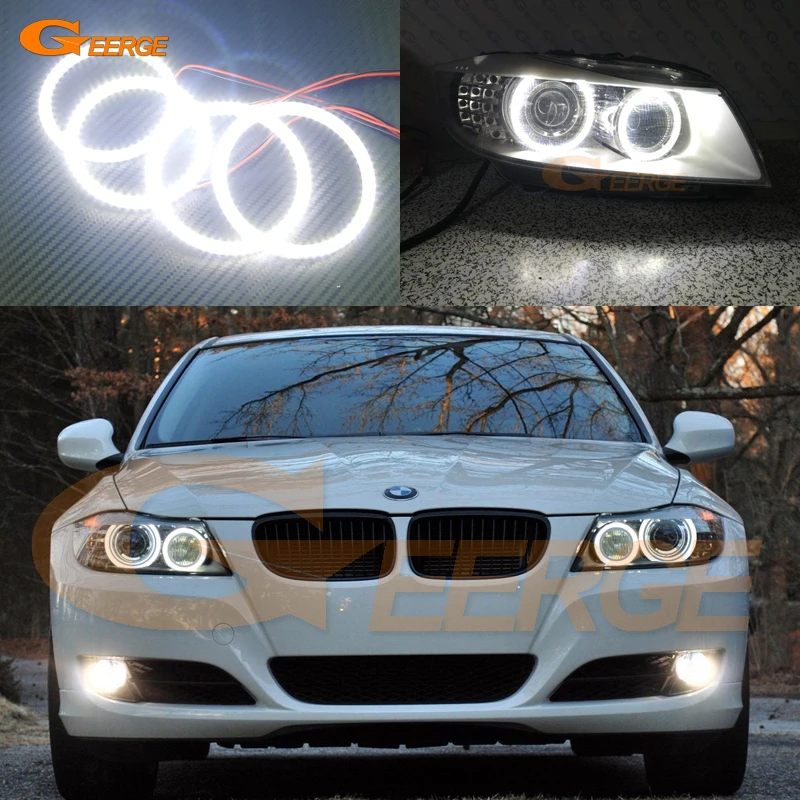 Для BMW 3 серии E91 Е90 2009-2012 Ксеноновые фары отлично ангел глаз Ультра яркое освещение Сид SMD глаза Ангела комплект Для BMW 3 серии E91 Е90 2009-2012 Ксеноновые фары отлично ангел глаз Ультра яркое освещение Сид SMD глаза Ангела комплект