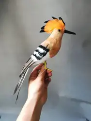 Симпатичные Моделирование Hoopoe птица МОДЕЛЬ полиэтилен и меха жизнь как красочные Hoopoe кукла подарок около 32 см