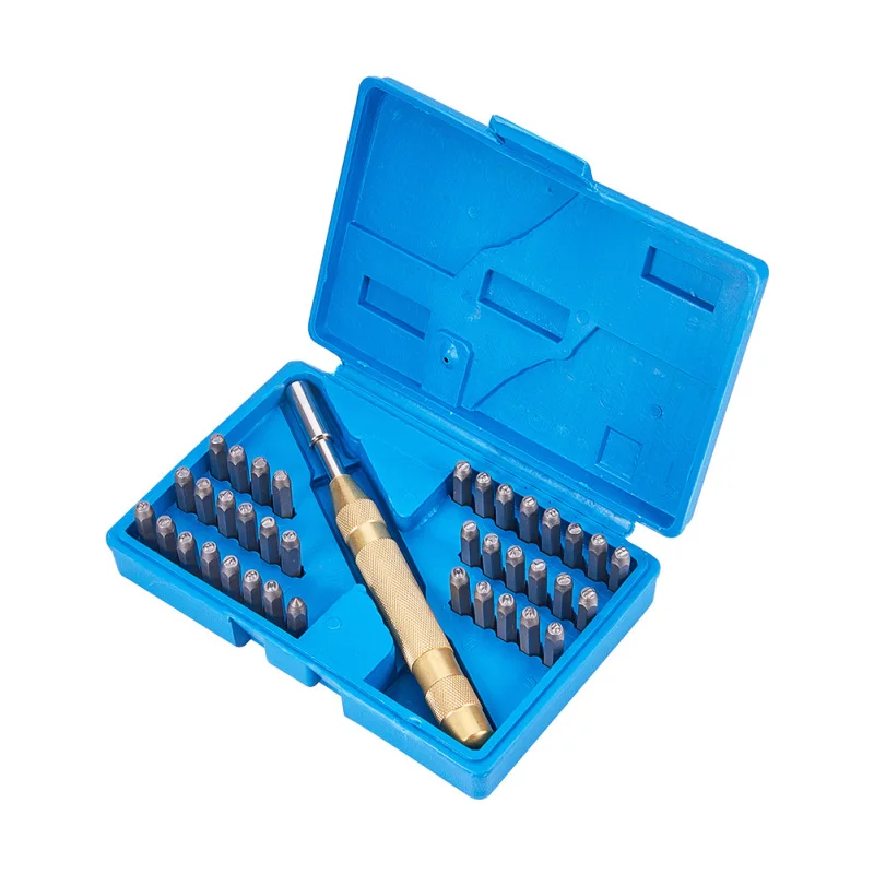 

Iron Letter A~Z and Number 0~9 Seal Stamps DIY Jewelry Tools with Handle Box Random Single Color or Random Mixed Color F80