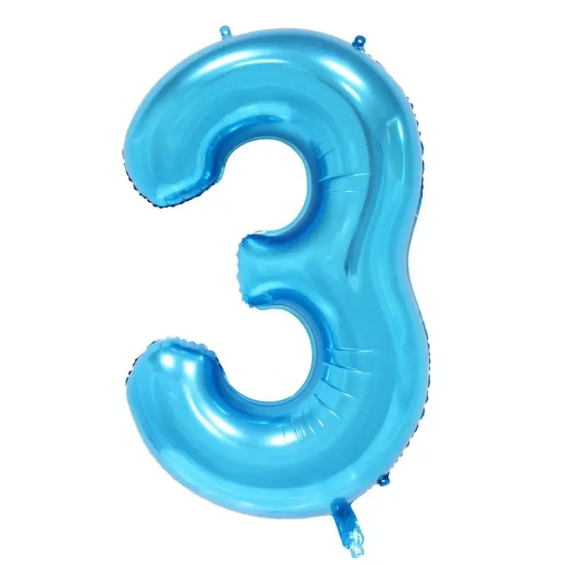 40 дюймов большие синие воздушные шары с числами с днем рождения ...