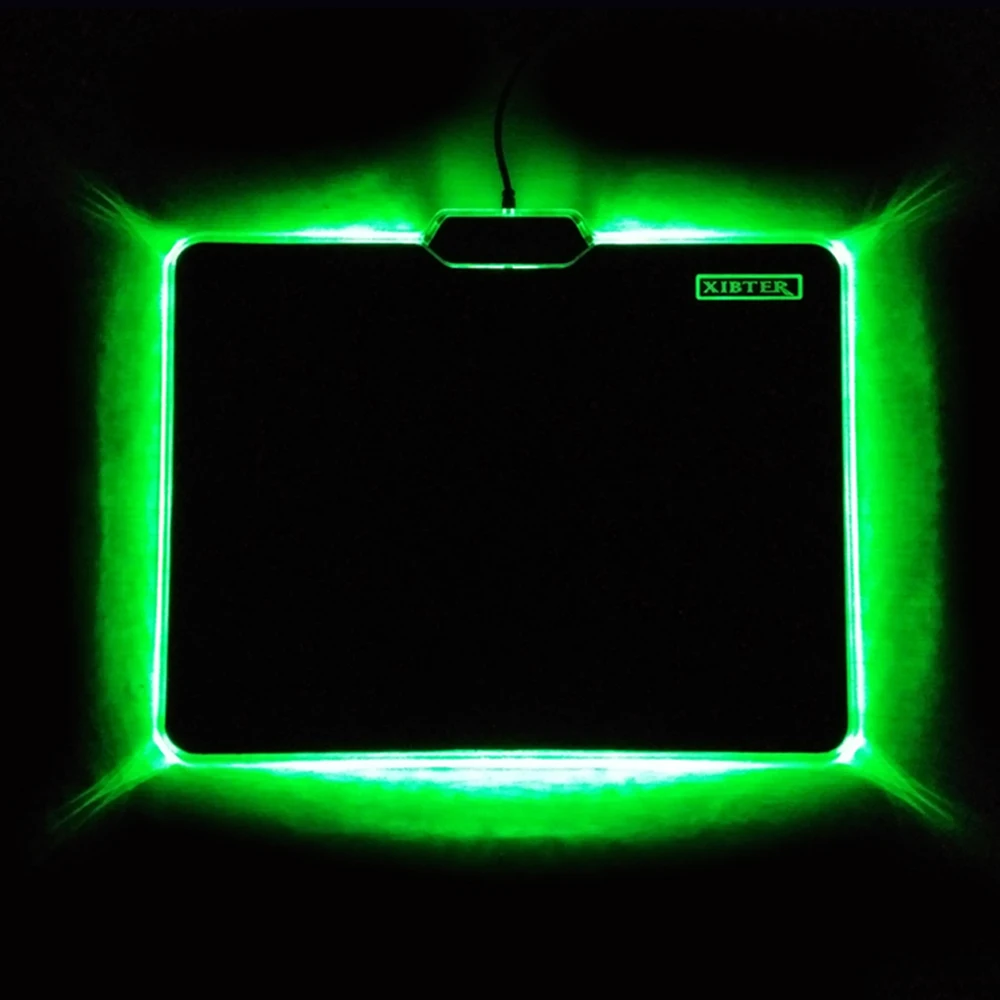 Hot Light Gaming Mouse Pad Cloth Surface Silicone Bottom LED Glowing