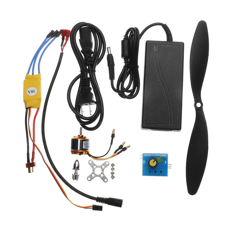 

XXD A2212 1000KV Brushless Motor with 30A ESC Servo Tester Power Supply for F450 S500 Quadcopter Drone