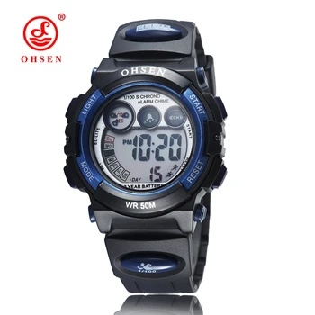 

Montre Enfant OHSEN Fashion Digital Watch Kids Children 50m Swim Sports Watch LED Rubber Strap Boys Girls Military Wristwatch