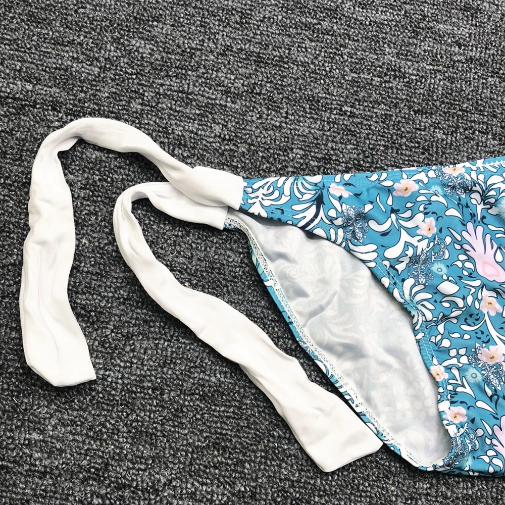 EVAW Blue Retro Swimwear Off The Shoulder Bikini Set Sexy Strapless Beach Wear Floral Print Bathing Swimsuit Bathing Suit Women HTB1p3F7X2vsK1RjSspdq6AZepXaG - EVAW Blue Retro Swimwear Off The Shoulder Bikini Set Sexy Strapless Beach Wear Floral Print Bathing Swimsuit Bathing Suit Women