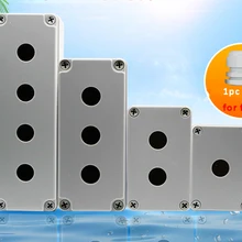 Водонепроницаемый индикатор светильник коробка 1/2/3/4 отверстия старт/стоп кнопочный переключатель распределительный ящик пластиковый чехол с открытым горлом 22 мм 250*80*70