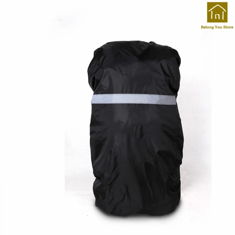 Непромокаемый рюкзак водонепроницаемый чехол пылезащитный мешок водонепроницаемые резиновые сапоги Чехлы Cubre Mochila непроницаемый дождевик водонепроницаемый костюм WKU002 - Цвет: Black 55-80L