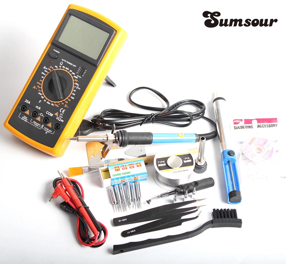 220V 60W Adjustable Temperature Electric Soldering Iron Solder Station