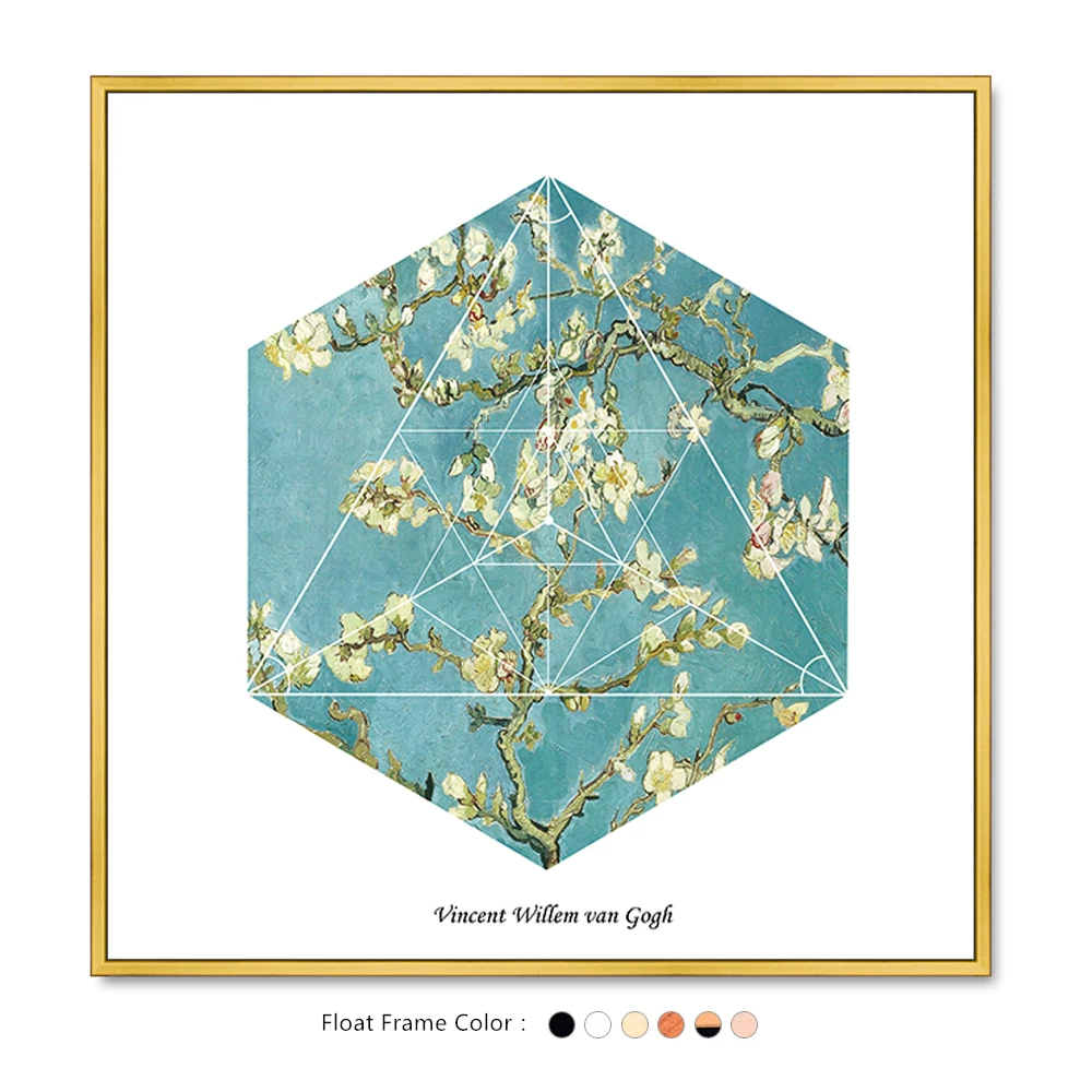 

The Famous Almond Blossoms Geometric Picture by Vincent van Gogh On Canvas Painting For Home Decoration No frame