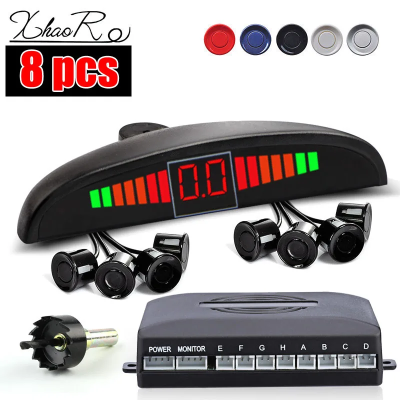 

Vehicle Parktronic for Cars Auto Parking Sensor LED Backlight Display With 8 Sensors Reverse Backup Car Parking Radar