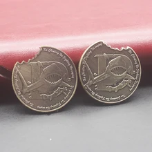 Морская тропическая Акула памятная монета Красный медный двусторонний рельеф коллекционные монеты известный как "Волк в море" животное