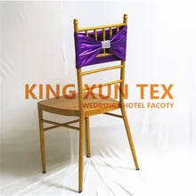 Дизайн двойной Слои Bronzing покрытием Chiavari Председатель группы \ бант на стул с пряжкой