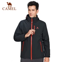 CAMEL Outdoor Jacket 3 In 1 Women Windproof Waterproof Jacket Female Camping Hiking Jackets Rain Windstopper Windbreaker