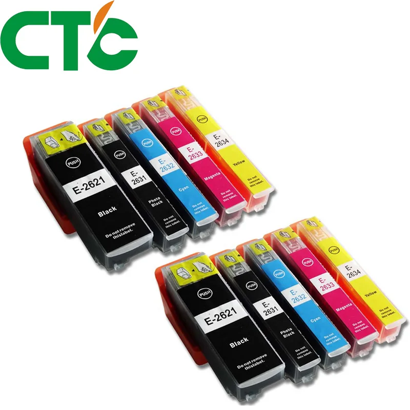 

10 PCS T2621 26XL Ink Cartridge Compatible for INK Expression Premium XP-600 XP-605 XP-700 XP-800 XP-610 XP-615 XP-710 XP-810