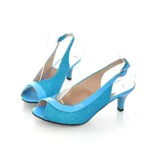 Plus Size 30-46 New 2016 Summer Fashion Women Sandal Casual Medium Heels Flip Flops Women Open Summer Style Shoes AA302