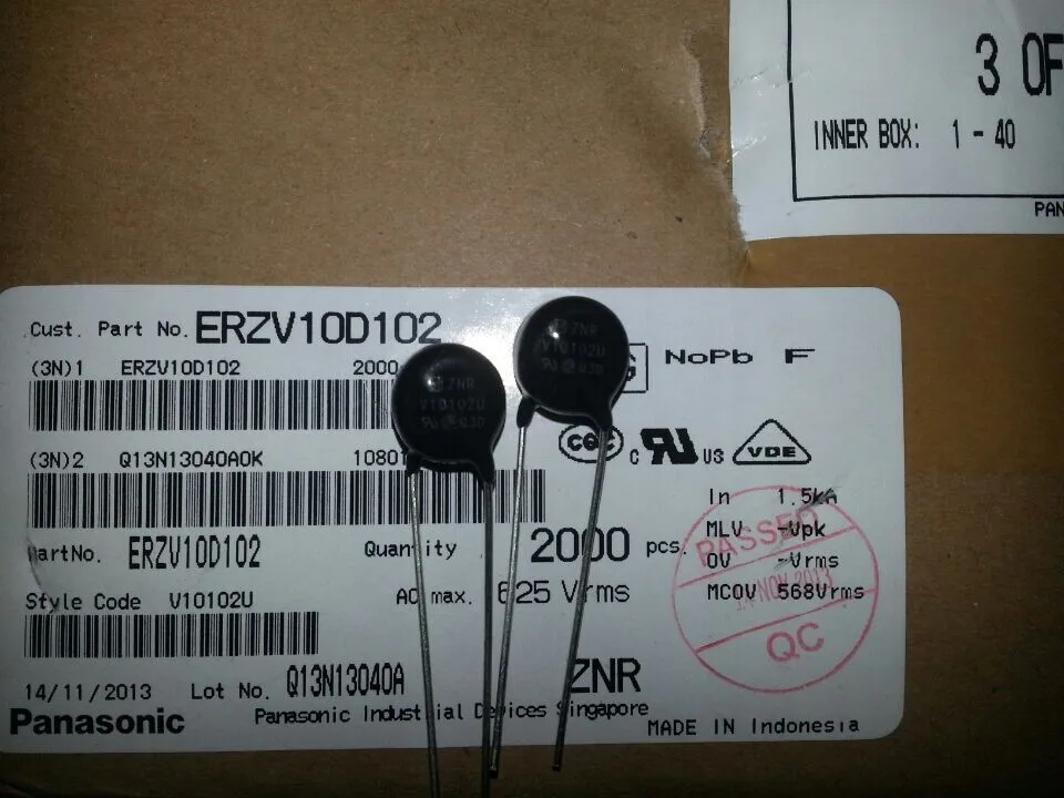 ZNR V10102U ERZV10D102 1000V New original varistorin Home Automation