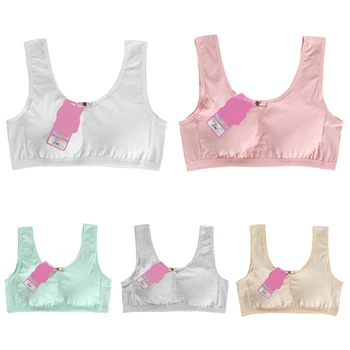 

Children Bra Young Teenager Girl Student Solid Color Bra Wide Shoulder Strap Bra