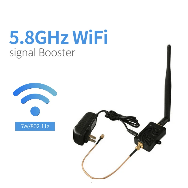 

5Ghz 5W 802.11n SMA Wireless Wifi Signal Booster Repeater Amplifiers 5dbi antenna for Wireless Router wireless adapter