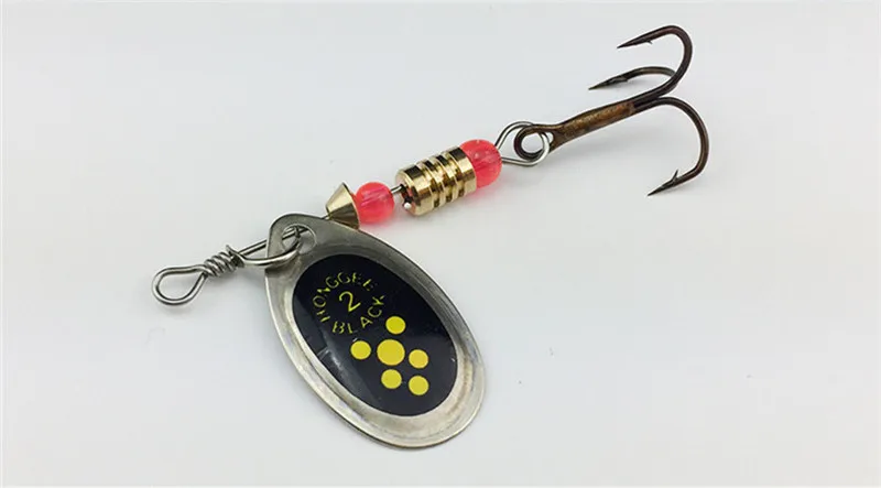 Colorful Painted Metal Spoon Spinner Lure with Treble Hooks 6cm 2.5g Metal Sequins Jig Bait Fishing Accessories (3)