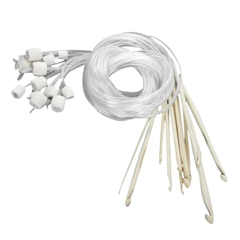 

12pcs Bamboo Crochet Hooks Different-sized Bleached Bamboo Carpet Crochet Hooks Needles (3.0mm To 10.0mm)