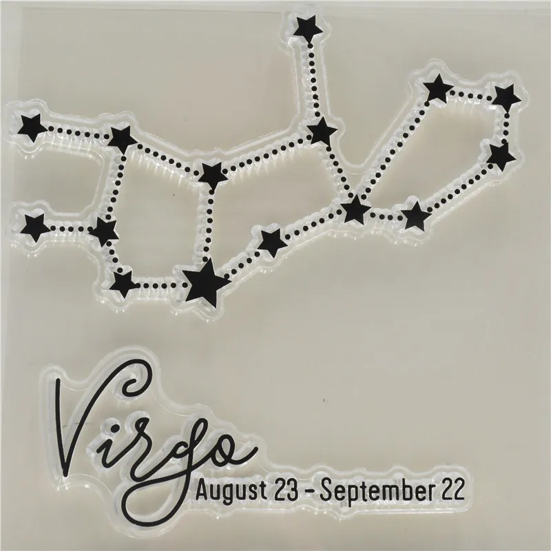 

Constellations Virgo Transparent Clear Silicone Stamp/Seal for DIY scrapbooking/photo album Decorative clear stamp sheets QYDZ60