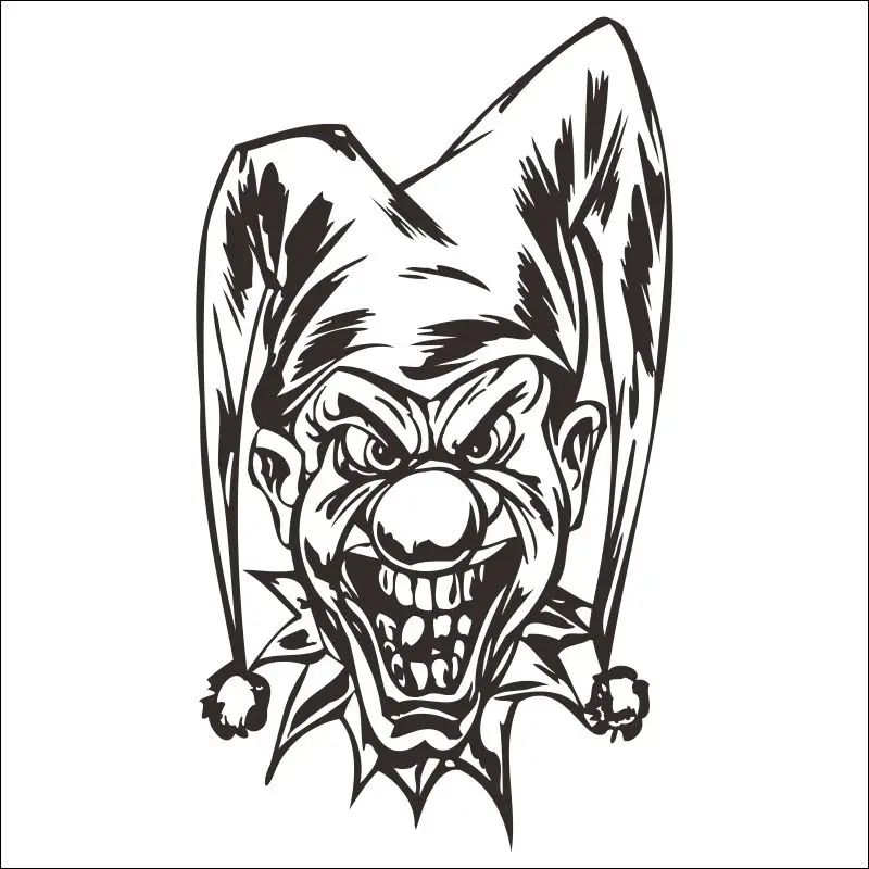 DCTAL Clown Wall Decal Circus clown pared Jester Juggler Carnival positive decor Nursery Kids Room Wall Art Decoracion para 5622