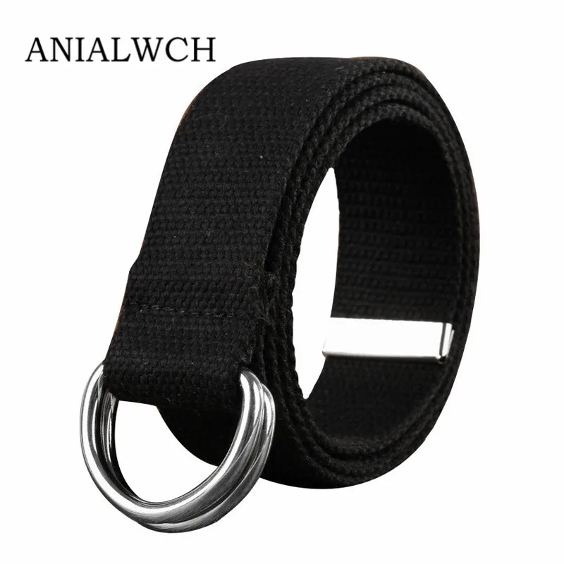 

18color New Time-limited Double Loop Canvas Belts Woman Wide Belt 2019 Mens Designer High Quality Famous Brand Tactical U004