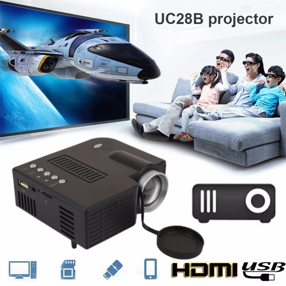 16: 9 500LM UC28B Projector Portable LED Projector TF Card USB Home Theater Office School Business Conference LED Projector 16: 9 500LM UC28B Projector Portable LED Projector TF Card USB Home Theater Office School Business Conference LED Projector
