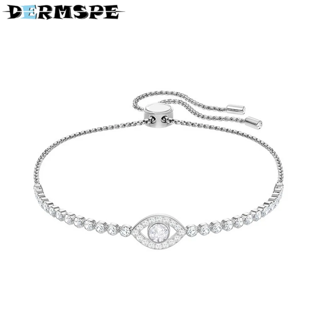 

DERMSPE New Subtle-Evil-Eye-Bracelet-White-Rhodium-5368546-W600 Female Clavicle Chain Fashion Design Gift Charm Bracelet