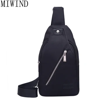 

MIWIND New Zipper Crossbody Bags For Man Messenger Casual Travel Chest Bag Back Pack Men's Shoulder Bag Travel Chest Pack TSD066