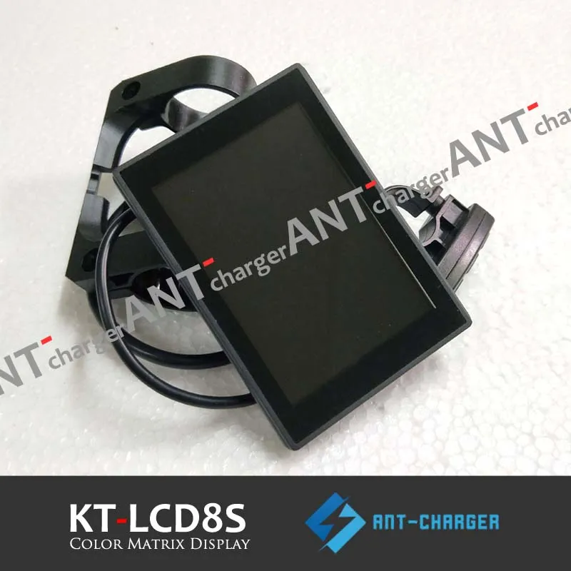 Free Shipping E-bike 24V 36V 48V KT-LCD8S Color Matrix Display Ktlcd8s Intelligent Meter KT LCD8S Black Control Panel With 5 Pins Waterproof Connector For KT Controller Electric Bicycle Ebike Parts (12)