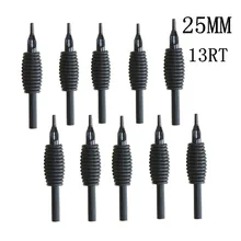 YILONG 10 шт. Новинка 25 мм 13RT новейший одноразовый силиконовый черный насадки для тату советы и сцепление с наконечником