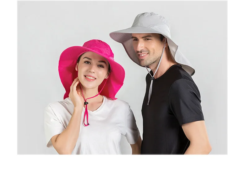 Tampão da Pesca ao ar Chapéu de Aba Chapéu de Sol das Mulheres Larga do Chapéu Mulheres dos Homens de Proteção Livre à Prova d' Água Ajustável dos Homens de Proteção Solar Respirável Cap Sombrinha Camping Cap 8 Bonés de pesca