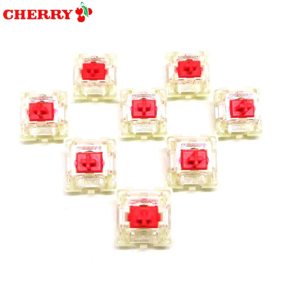  Wholesales Authentic RGB Cherry mx switch 3 pin Mechanical keyboard speed silver silent red blue pi