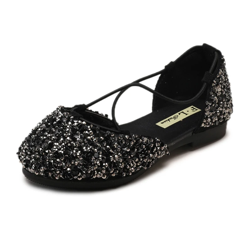 

COZULMA Summer Kids Sandals for Girls Glitter Shiny Shoes Baby Girl Rhinestone Wedding Shoes Children Soft Bottom Dress Shoes