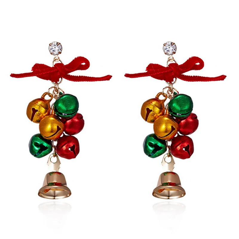 Christmas Boutique Chic Fashion Small Bell Stud Earrings Christmas