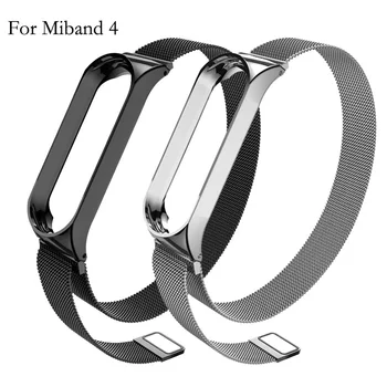 

Metal Strap For Mi Band 4 Bracelet for xiaomi Mi Band 4 strap Magnetic buckle Smart Band Strap For Mi Band 4 Wristband
