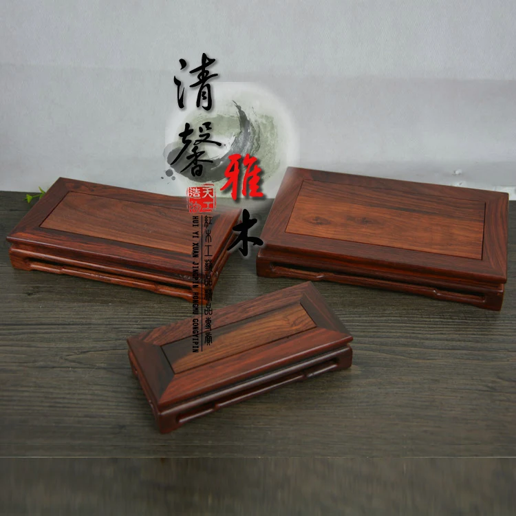Красное дерево для прямоугольных каменных вазы типа династии мин чайник уплотнение бонсай предметы мебели будды база