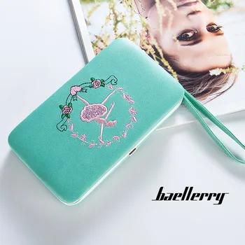 

Fashion Leather Wallet Female Wallet For Women Purse Long Clutch Embroidery Floral Women Wallets Card Holder Coin Purses WWS100
