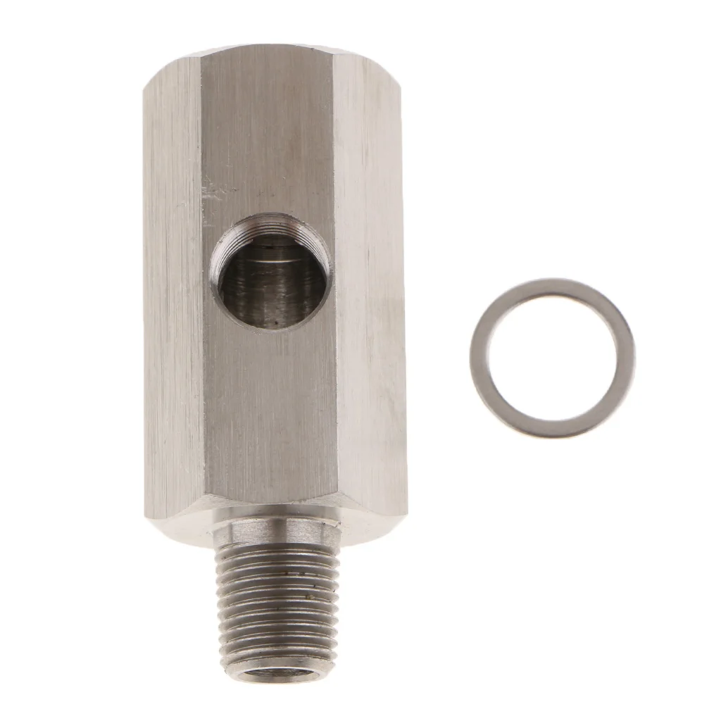 

1 Set 1/8'' BSPT Male Oil Pressure Sensor Tee To NPT Adapter Turbo Supply Feed Line Gauge EP-CGQ197 For Car Truck RV Trailer