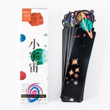 30 шт./упак. маленький Galaxy закладки набор Симпатичные звездное с космическим звездным принтом туда и обратно канцелярская бумага для детей Закладка для книги Бумага подарок школьные канцелярские товары