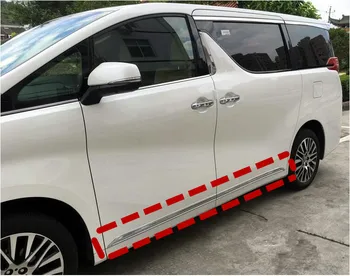 

CAR SIDE DOOR BODY PROTECTOR Molding COVER TRIM FOR 16 17 18 Toyota Alphard 2016 2017 2018 BY EMS