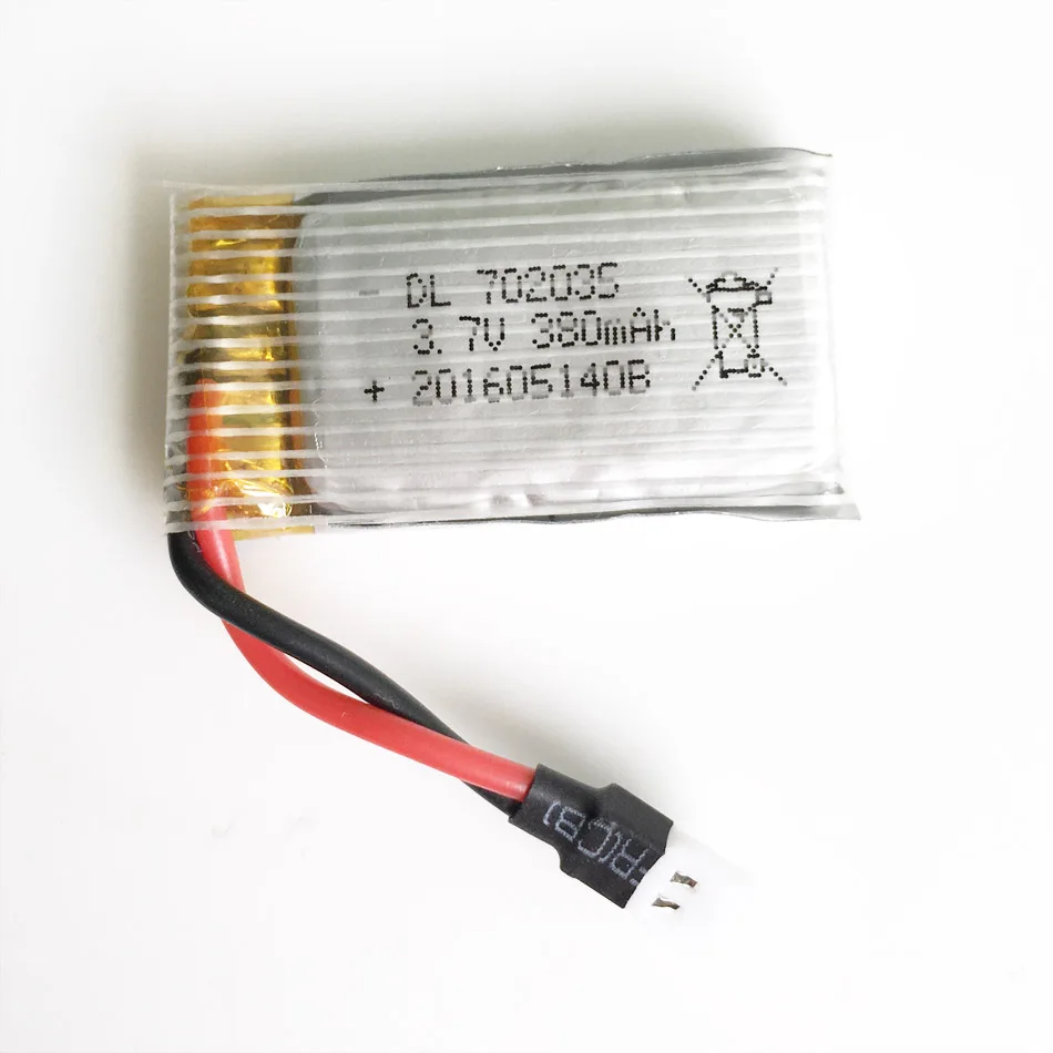 

3.7V 20C 380mAh 702035 Lipo lithium polymer rechargeable Battery For Hubsan H107 H6C RC Quadcopter Helicopters RC Drone Parts