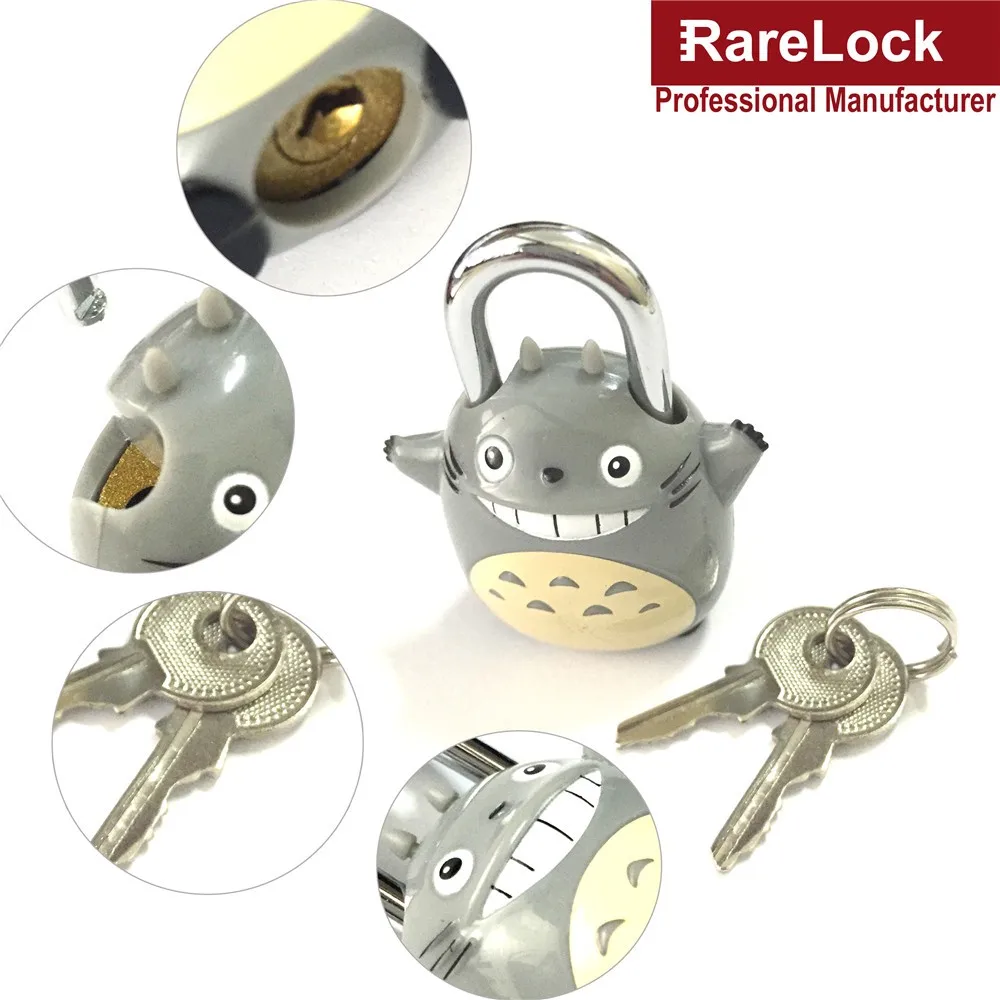 Rarelock мини-замок Тоторо Шиншилла замок такой же для мужчин и женщин пара с Путешествия Спорт багаж сумка Рюкзак Сумочка DIY f