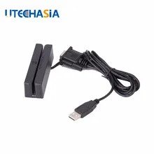 Magnetic Card Reader MSR100 Stripe 3 Tracks RS232 Interface Plug Universal For Swipe Bar Code Data Reader