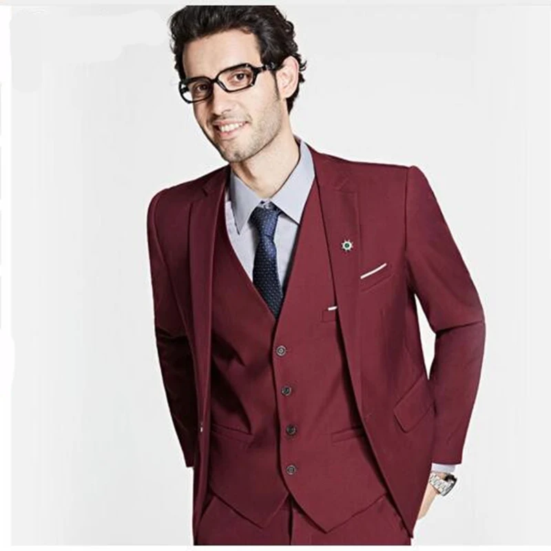 (Jacket+Vest+Pants) MenS Slim Fit Suits Plus Size XS 6XL Men White