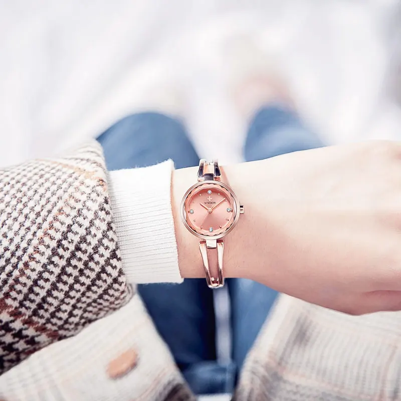 

Relogio Masculino Wrist Watches Woman 2019 Top Brand Luxury WWOOR Golden Chronograph Woman Watches Gold Big Male Wristwatch