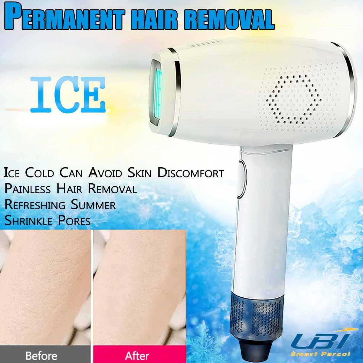 

300,000 Pulse IPL Laser Hair Removal Machine Laser Epilator Hair Removal Permanent Bikini Trimmer Electric depilador a laser