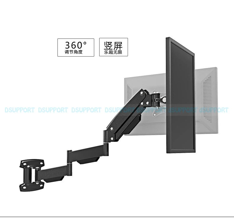 17-2" Ультра-длинный газовый пружинный настенный кронштейн держатель монитора полный движения сверхмощный ЖК-телевизор кронштейн LG312 загрузка 2-9kgs